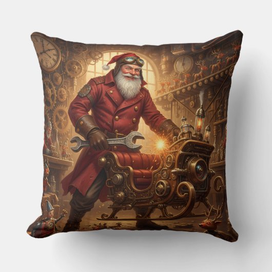 Coussin Steampunk Père Noël (Recto)