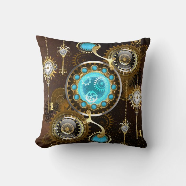 Coussin Steampunk Rusty Background (Recto)