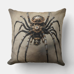 Coussin Steampunk Spider Design - Deux côtés