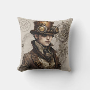 Coussin Steampunk Victorian Gentleman Artwork