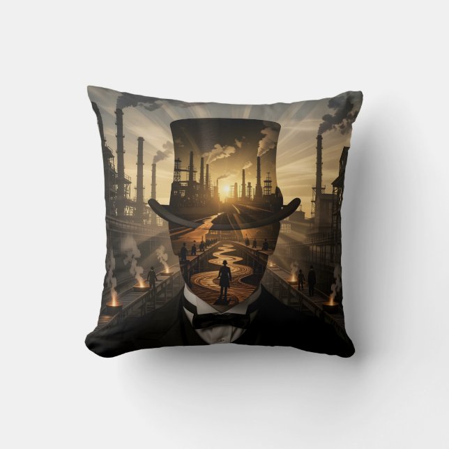 Coussin Steel & Sunsets Exploring the Industrial Frontier (Recto)