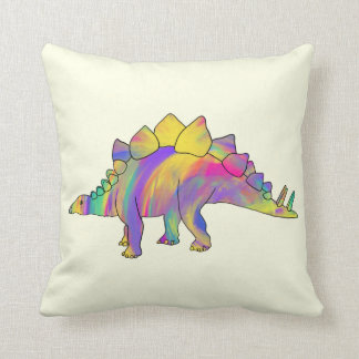 Coussin Stégosaure Coloré Mignon Dinosaure Jurassique Art