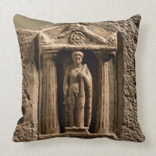 Coussin Stele votif de marbre et de grès avec le figu