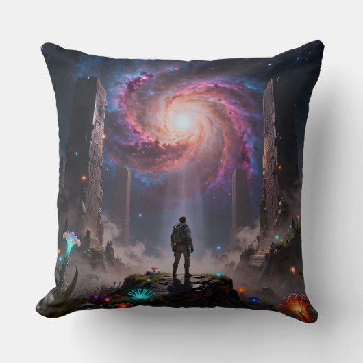 Coussin Stellar Path – Voyage à travers l'Univers (Recto)
