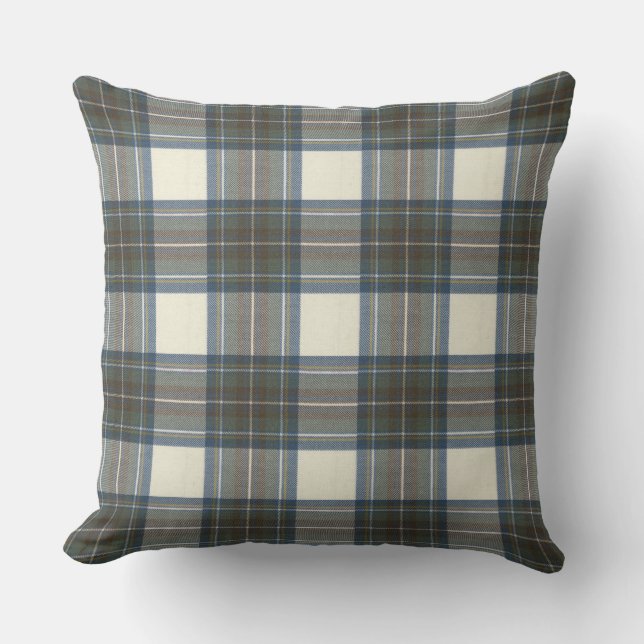 Coussin Stewart Blue Dress Original Tartan Carré (Recto)