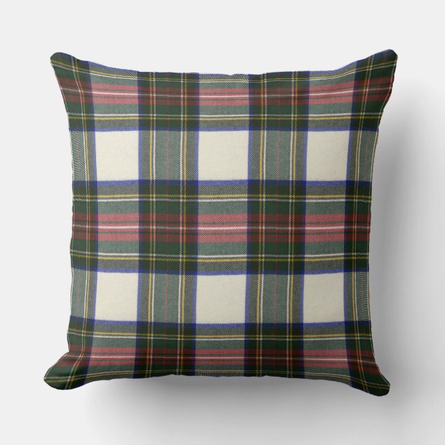 Coussin Stewart Dress Original Tartan Carré moderne (Recto)
