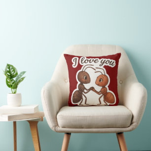 Coussin Sticker d'amour mignon - Design romantique transpa