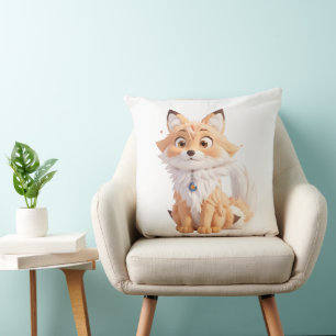 Coussin 🦊 Sticker Fox mignon - Drôle "Restez intelligent"