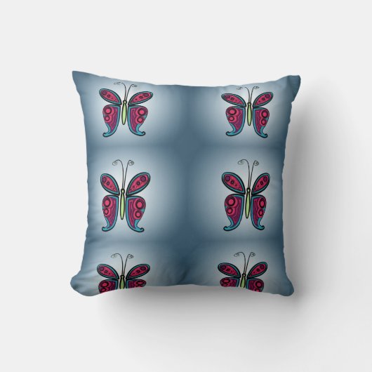 Coussin Sticker rond papillon classique (Recto)