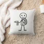 Coussin Stickmen At Work - L'Électricien (Couverture)