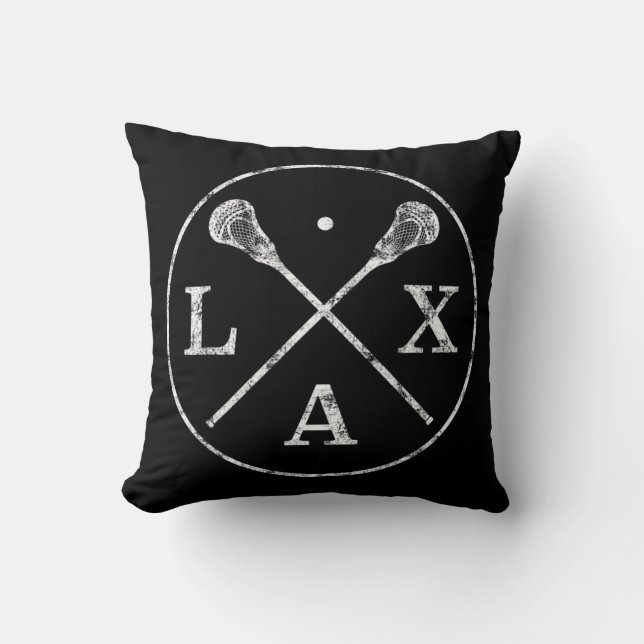 Coussin Sticks de crosse Emblem I Tee pour les joueurs LAX (Recto)