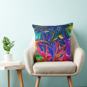 Coussin Sticle à rayures arc-en-ciel