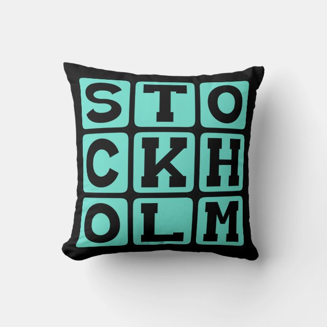 Coussin Stockholm, capitale de la Suède (Recto)