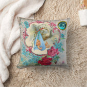 COUSSIN STORK BLUE GARÇON BABY SHOWER ROSES MONOGRAMME FLO (Couverture)