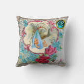 COUSSIN STORK BLUE GARÇON BABY SHOWER ROSES MONOGRAMME FLO (Verso)