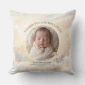 Coussin Storybook Magic Enchanted Birth Stats Photo Pillow (Recto)