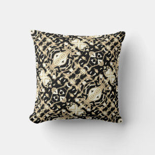 Coussin Strange mirrored beige and black, some clear fund