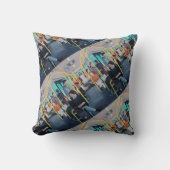 Coussin Stranger on the Bus Painting by Alfred Fox (Recto)