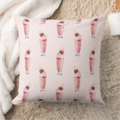 Coussin Strawberry Milkshake Throw Pillow  (Couverture)