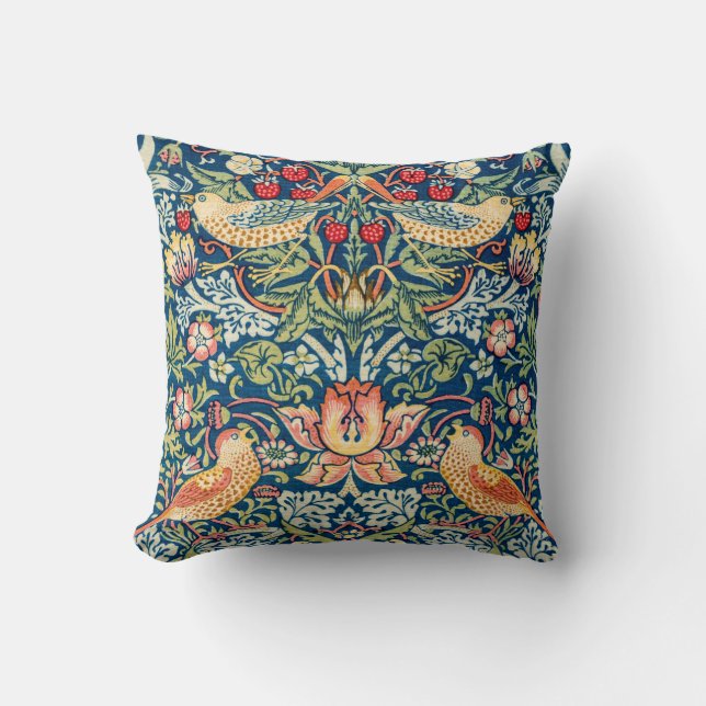 Coussin Strawberry Thief, William Morris (Recto)