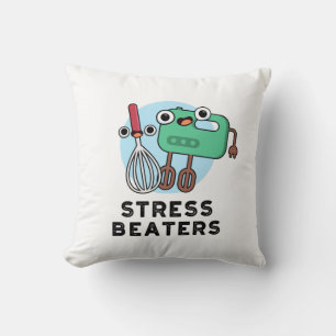 Coussin Stress Beatters Funny Baking Whisk Pun