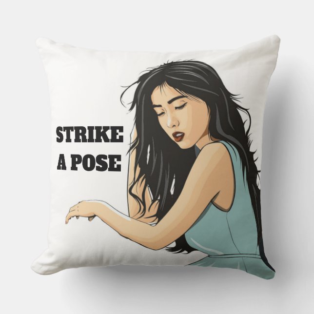 COUSSIN "STRIKE A POSE" DAME ASIATIQUE (Recto)