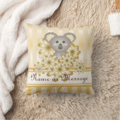 Coussin Stripe d'or personnalisé mignon bébé Ours Koala (Couverture)