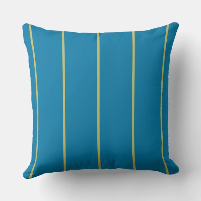 Coussin Stripes Blue and Yellow (Verso)