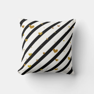 Coussin Stripes et Coeurs