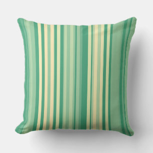 Coussin Stripes Mélange vert et blé de la mer