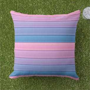 Coussin Stripes Pastel bleu coloré moderne géométrique mod