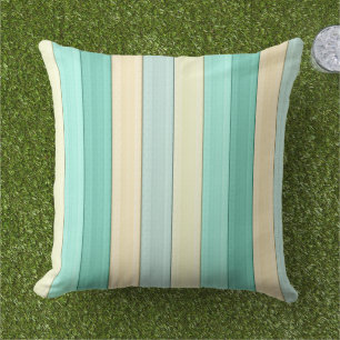 Coussin Stripes Pastel Mint Peach vertical géométrique
