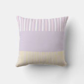 Coussin Stripes Pop Couleur - Rose Pastel, Jaune & Violet (Verso)