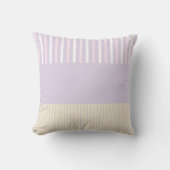 Coussin Stripes Pop Couleur - Rose Pastel, Jaune & Violet (Recto)