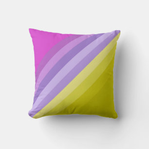 Coussin Striqué, lumineux, arc-en-ciel