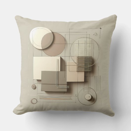 Coussin Structure géométrique neutre (Recto)