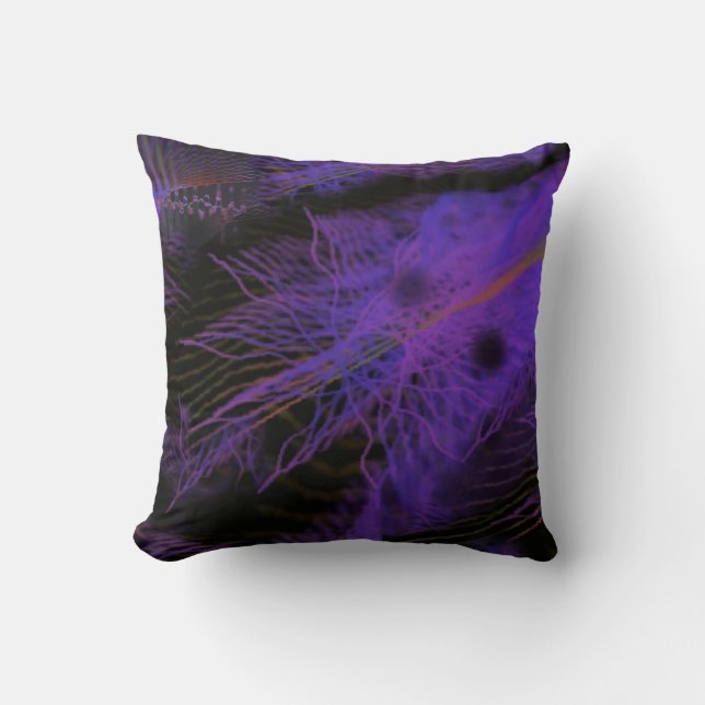 Coussin - structures pourpres - conception d'art (Recto)
