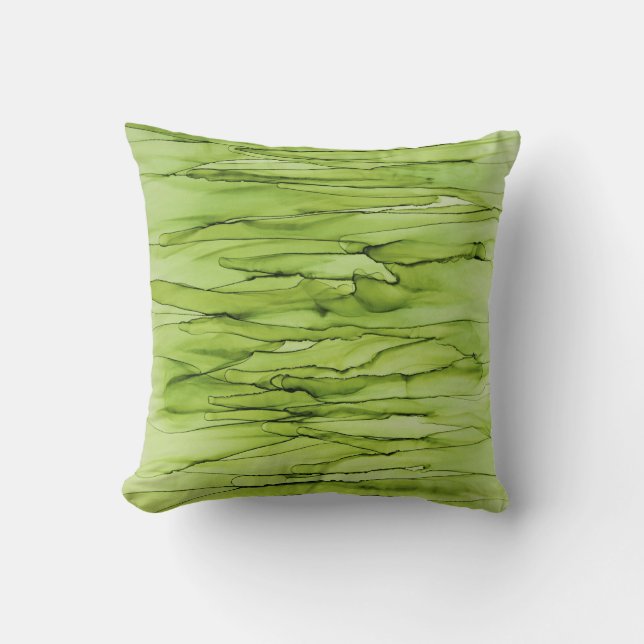 Coussin Style Abstrait Imaginaire vert moderne (Recto)