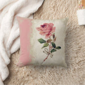 Coussin Style baroque Dentelle Rose Vintage (Couverture)