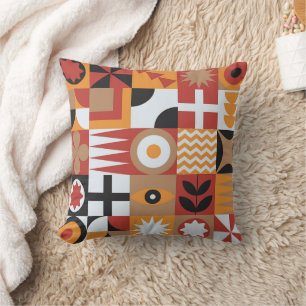 Coussin Style bauhaus géométrique texture murale minimale