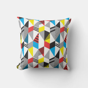 Coussin Style Bauhaus rétro : Abstrait sans couture