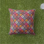 Coussin style boho coloré (Herbe)