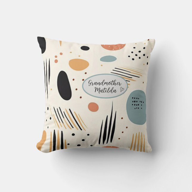 Coussin Style boho minimaliste personnalisable (Recto)