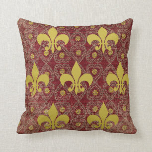 Coussin Style campagnard français rustique avec fleur de