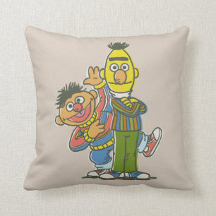 Coussin Style classique Bert et Ernie