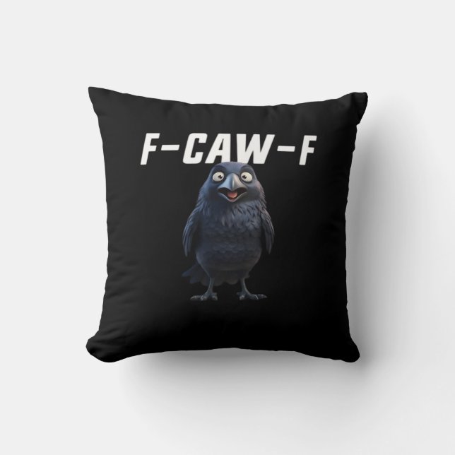 Coussin Style créatif de matériel drôle de corbeau F (Recto)