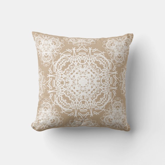Coussin Style Damas vintage Motif Floral (Recto)