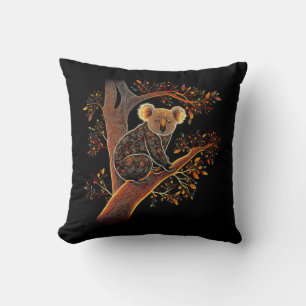 Coussin Style d'art aborigène Koala Jeu d'oreiller