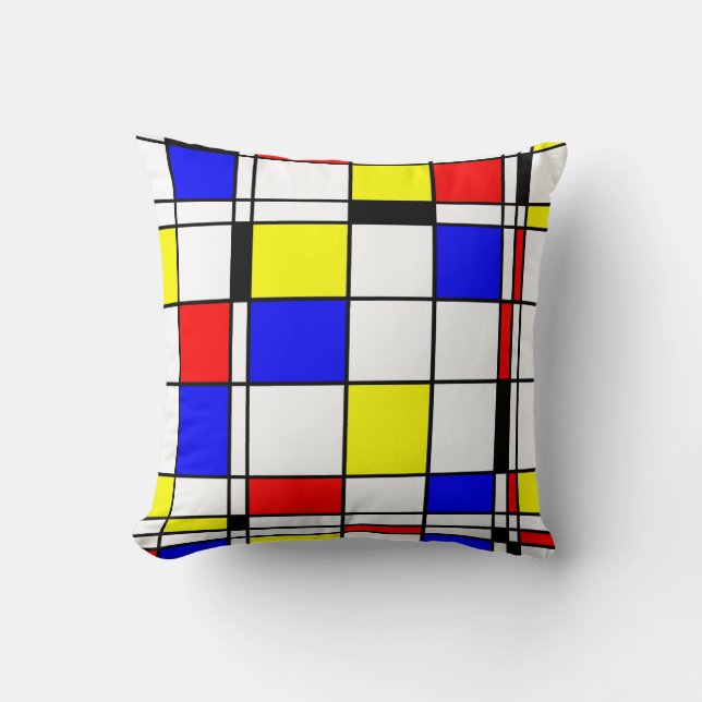 Coussin Style d'art de Mondrian (Recto)