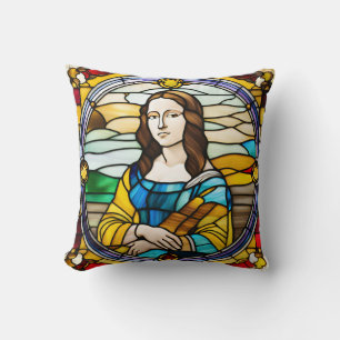 Coussin Style d'art Monalisa en verre
